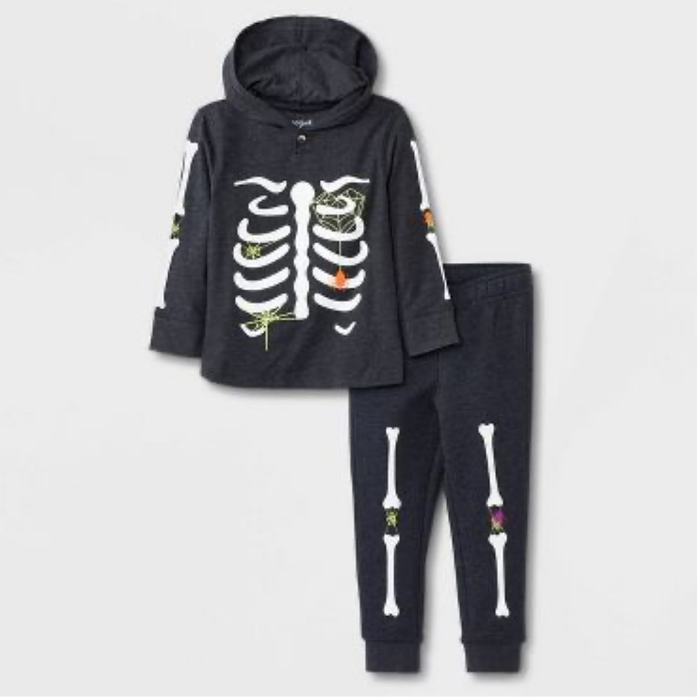 Infant boys Skeleton 2pc matching set